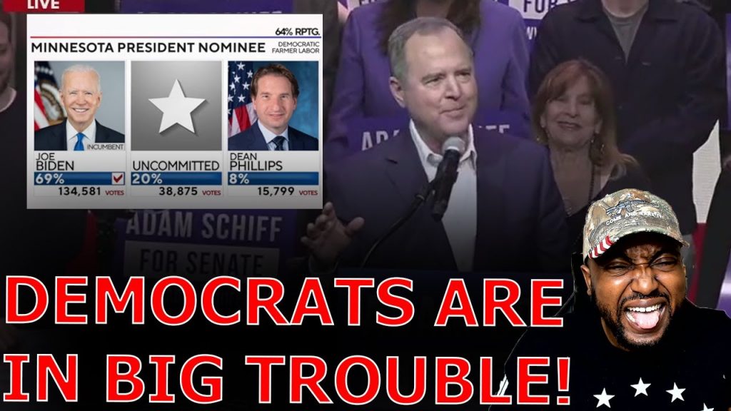 WOKE PROTESTORS SHUTDOWN Adam Schiff Rally As Democrats Vote Uncommitted Over Biden On Super Tuesday