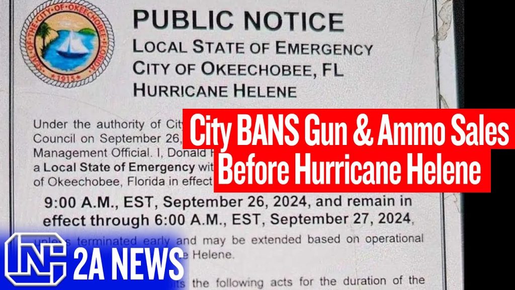 Wow, City In Florida Bans Gun & Ammo Sales Before Hurricane Helene