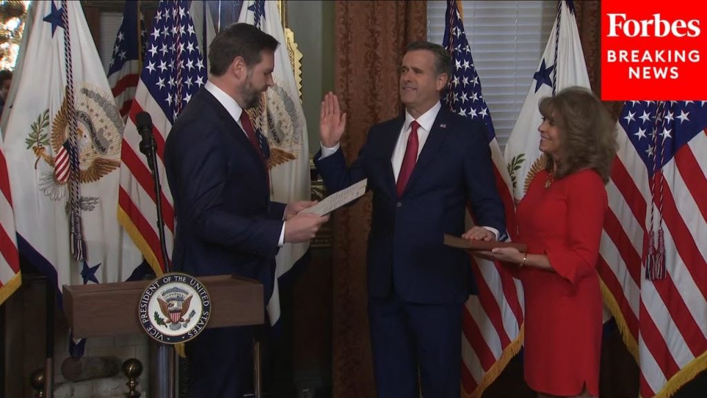 JUST IN: Trump’s New CIA Director John Ratcliffe Sworn-In By VP JD Vance