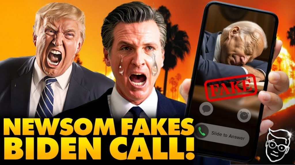 Newsom CAUGHT on FAKE Phone Call With Biden, RUNS from Wildfire Questions On LIVE TV | ‘Career OVER’