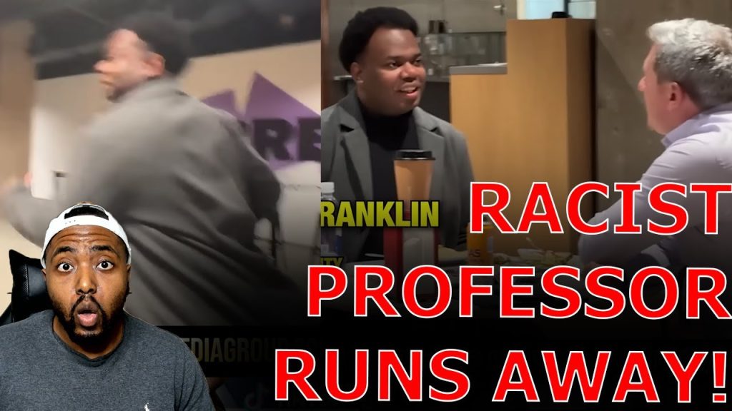 WOKE Black Professor RUNS AWAY IN PANIC After GETTING CAUGHT IN RACIST Anti-White Rant!
