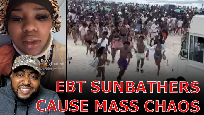 EBT SUNBATHERS PANIC As MASS ARRESTS & SHOOTINGS, FIGHTS & CHAOS BREAK OUT During GHETTO Springbreak