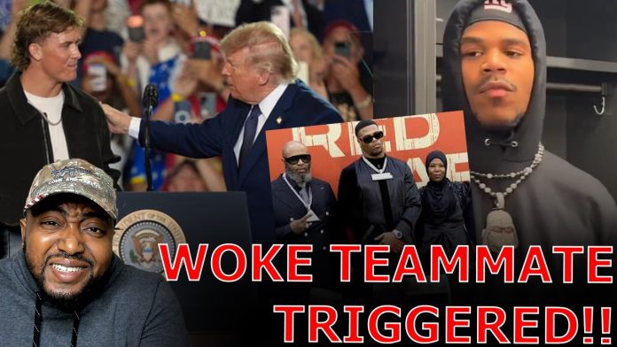 WOKE NY Giants Player FACES BACKLASH After LOSING IT Over Teammate QB Jaxson Dart Supporting Trump!