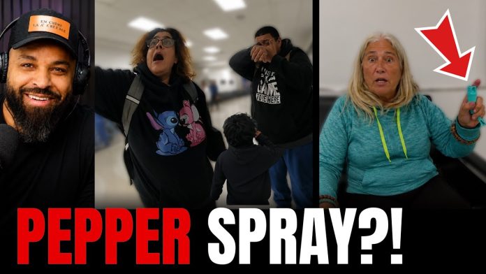 Karen Pepper Sprays Entire Family at Airport… It Backfires